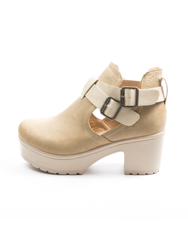 Botine Dama Cu Platforma Si Toc Jasmine Kaky