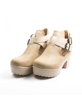 Botine Dama Cu Platforma Si Toc Jasmine Kaky