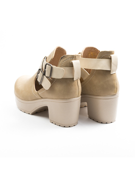 Botine Dama Cu Platforma Si Toc Jasmine Kaky