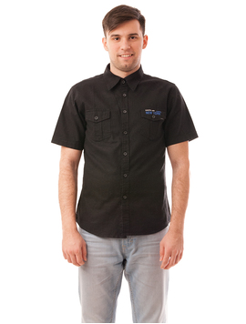 Camasa Barbateasca Cu Maneca Scurta New York Neagra