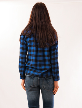 Camasa Dama In Carouri Wings Indigo Si Negru