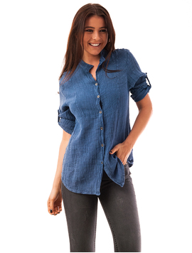 Camasa Dama Stil Tunica Choice Albastra