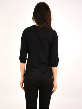Camasa Dama Cu Broderie Miracle Neagra
