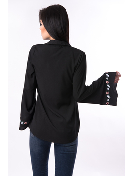 Camasa Dama Cu Broderie Stability Neagra