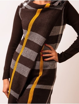 Cardigan Dama In Carouri Maro Si Mustar