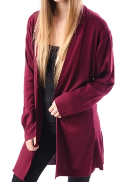 Cardigan Dama Lung Si Subtire Grena