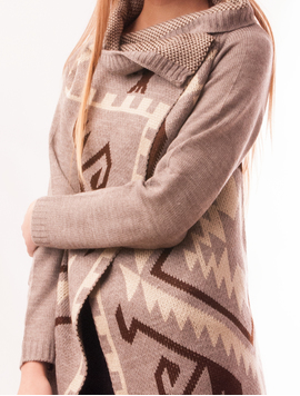 Cardigan Dama Cu Model Geometric Shiver Maro