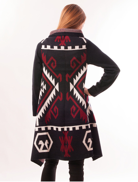 Cardigan Dama Cu Model Geometric Shiver Bleumarin