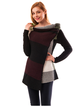 Cardigan Dama Cu Model Strange Negru Si Verde