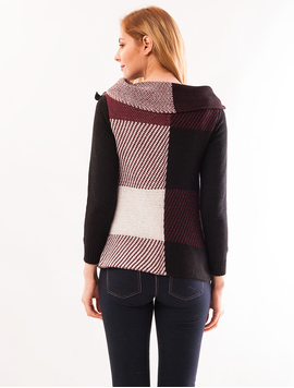 Cardigan Dama Cu Model Strange Negru Si Alb