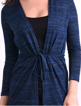 Cardigan Dama Cu Cordon Strategy Bleumarin Inspicat