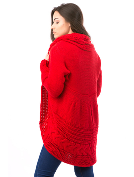 Cardigan Dama FancyGirl Rosu