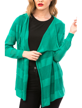 Cardigan Dama Cu Ajur NewSchoolCollection Verde