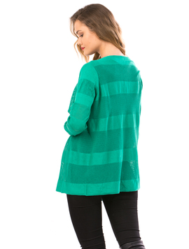 Cardigan Dama Cu Ajur NewSchoolCollection Verde