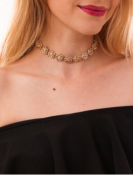 Choker Metalic In Forma De Floare Dream Auriu