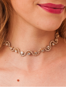 Choker Metalic In Forma De Spirala Dream Auriu