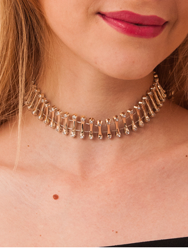 Choker Metalic Cu Pietricele Dream Auriu