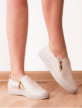Espadrile Dama Din Piele Ecologica Challenge Albe