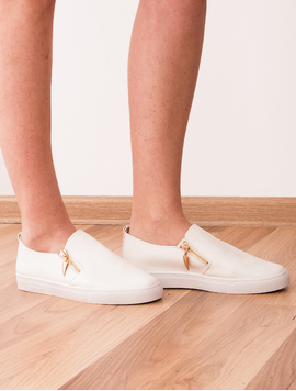 Espadrile Dama Din Piele Ecologica Challenge Albe