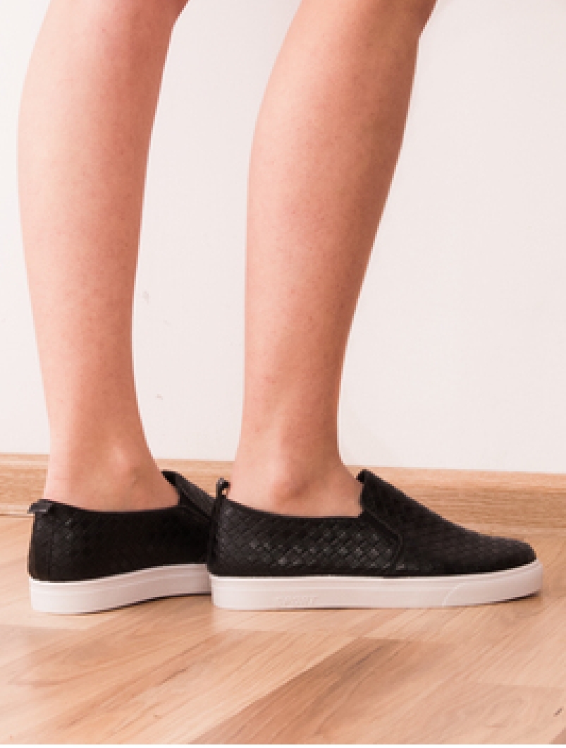 Espadrile Dama Cu Patratele Texturate Frame Negre