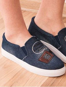 Espadrile Dama Denim Poke Bleumarin