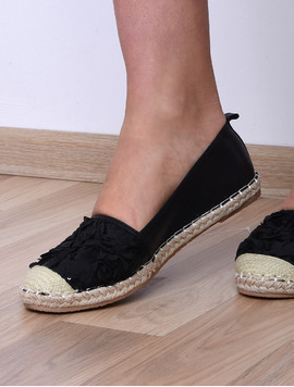 Espadrile Dama Stralucitoare Secret Negre
