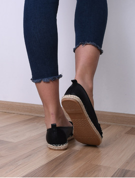 Espadrile Dama Stralucitoare Secret Negre