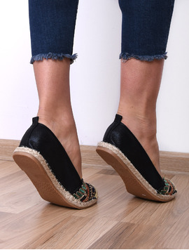 Espadrile Dama Cu Strasuri Spring Negre