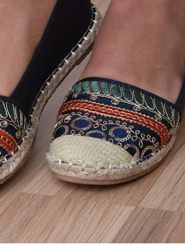 Espadrile Dama Cu Strasuri Spring Bleumarin