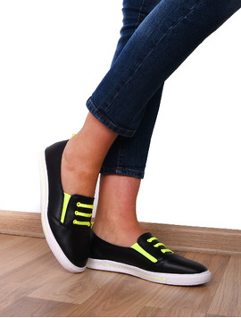Espadrile Dama Cu Siret Decorativ Message Negru Si Verde