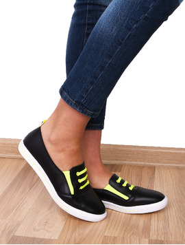 Espadrile Dama Cu Siret Decorativ Message Negru Si Verde