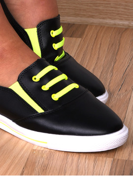 Espadrile Dama Cu Siret Decorativ Message Negru Si Verde