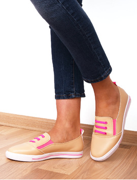 Espadrile Dama Cu Siret Decorativ Message Bej Si Roz