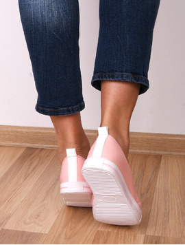 Espadrile Dama Cu Siret Decorativ Message Roz Si Alb