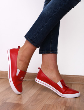 Espadrile Dama Notice Rosu Si Alb