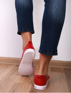 Espadrile Dama Notice Rosu Si Alb
