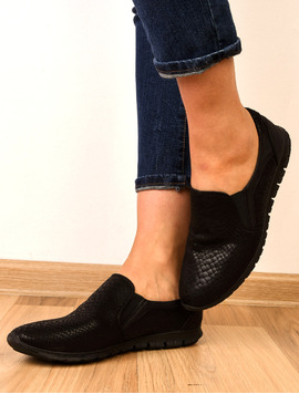 Espadrile Dama Cu Material Texturat Brave Negre