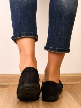 Espadrile Dama Cu Material Texturat Brave Negre