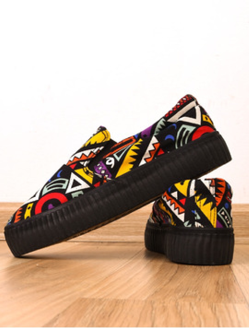 Espadrile Dama Cu Imprimeu Abstract Imaginary Mov