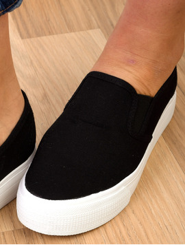 Espadrile Dama Cu Talpa Inalta Angel Negre