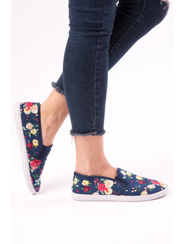 Espadrile Dama Cu Imprimeu Floral Lord Bleumarin