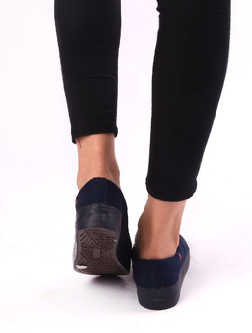 Espadrile Dama Cu Talpa Inalta Painter Bleumarin
