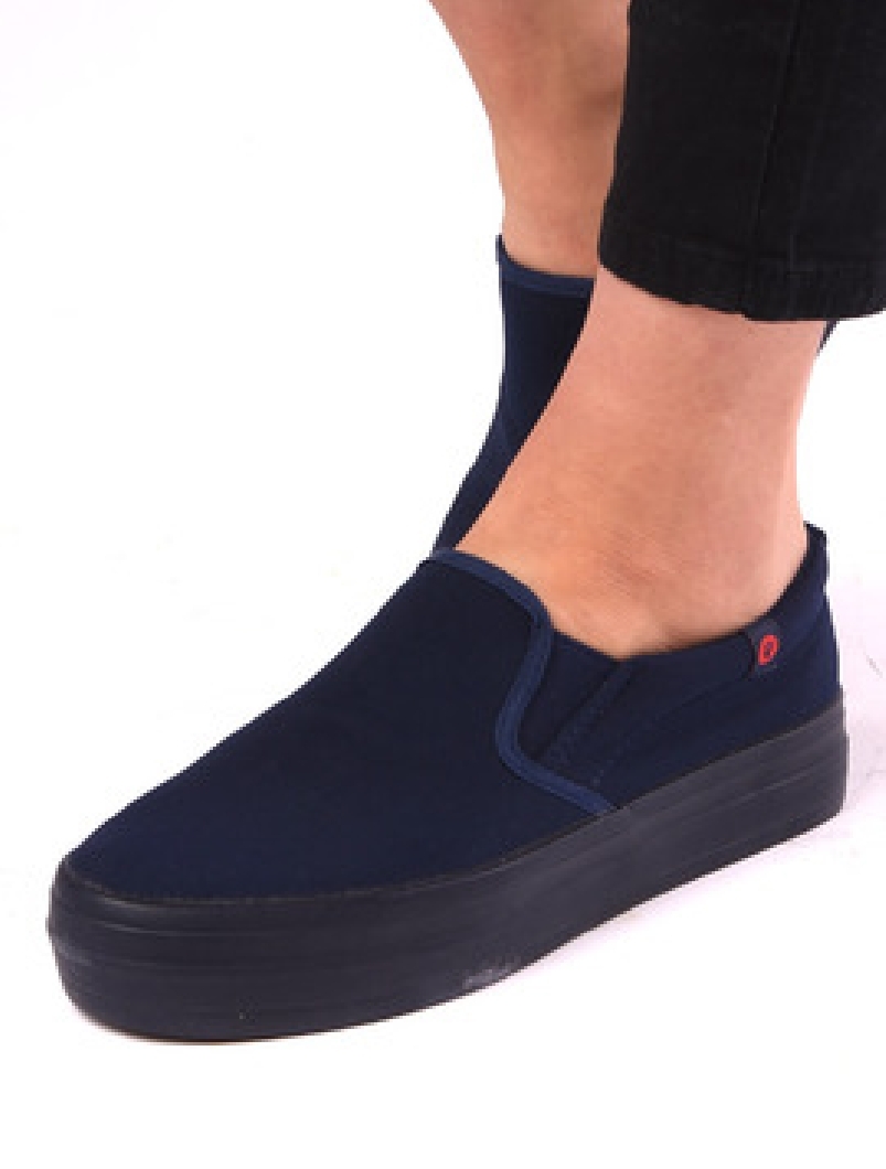 Espadrile Dama Cu Talpa Inalta Painter Bleumarin