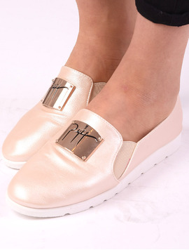 Espadrile Dama Cu Accesoriu Metalic Explore Aurii