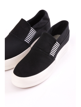 Espadrile Dama Cu Talpa Inalta Zebra Negre