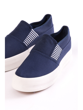 Espadrile Dama Cu Talpa Inalta Zebra Bleumarin
