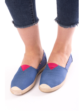 Espadrile Dama Din Panza Tutorial Bleumarin Si Roz