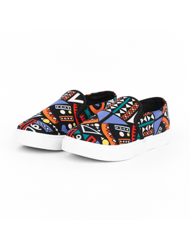 Espadrile Dama Cu Imprimeu Rainbow Negru