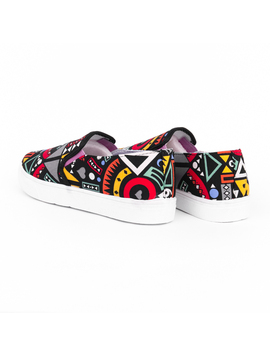 Espadrile Dama Cu Imprimeu Rainbow Mov