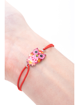 Bratara Dama ColorOwl Roz Galben Si Rosu